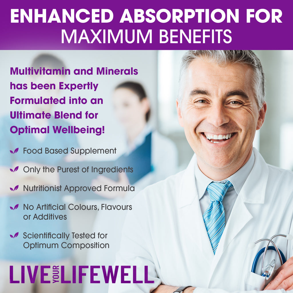 Multivitamin & Minerals High Strength With 24 Bioactive Ingredients ...